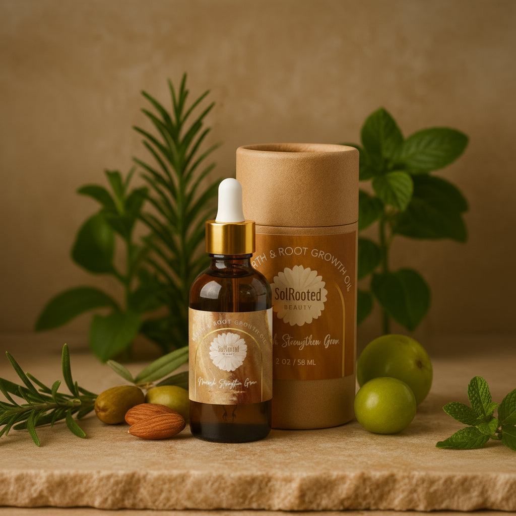 Earth & Root Hair Growth Oil – Herbal Scalp & Hair Treatment by SolRooted